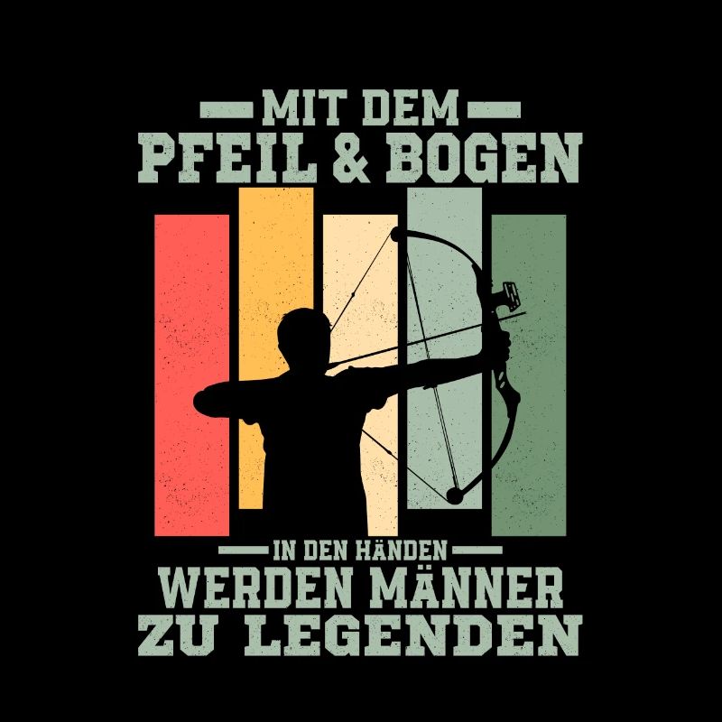 Mit dem Pfeil & Bogen in den Händen Jagd Bogensch