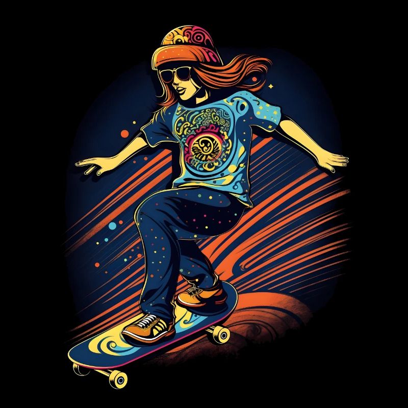 Retro Damen Skateboard