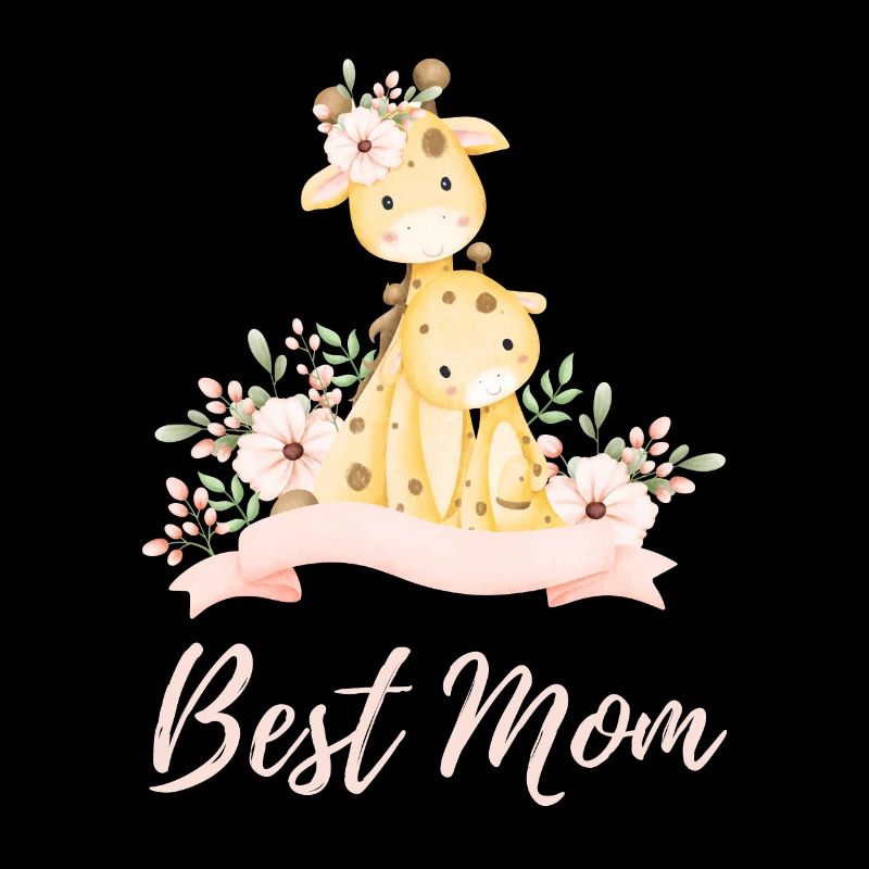 Best Mom Giraffen Mutter Kinder Blumen Mutterliebe