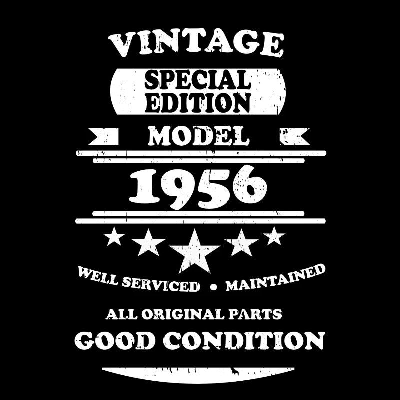 Vintage Retro White 1956