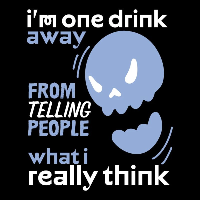 Comic Totenkopf Skull lustiger Spruch, Trinkspruch