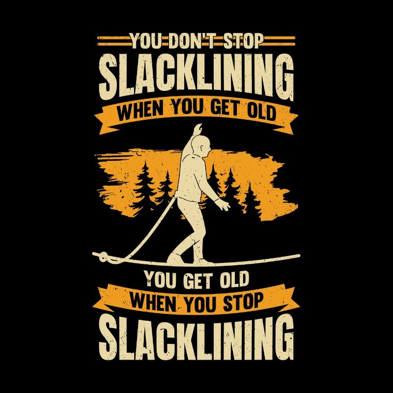 Slacklining Old Man Slackline Slackliner Cadeau