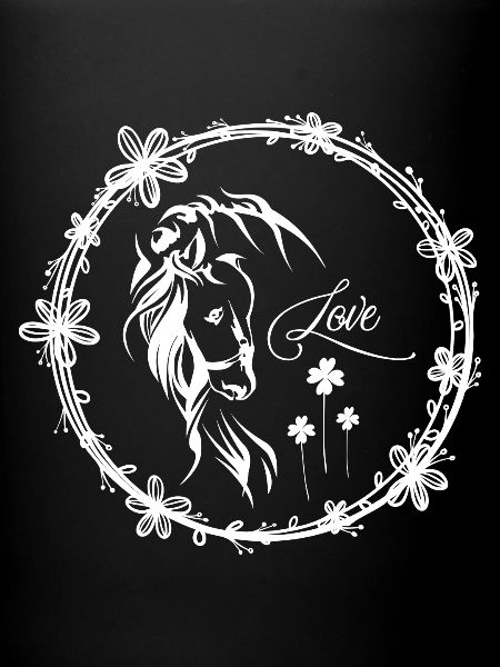 Cheval avec des fleurs