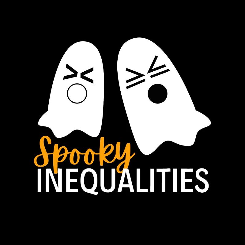 Spooky Inequalities Ghosts - Halloween Math