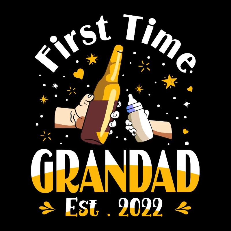 Grandad Gift First Time Grandad EST 2022