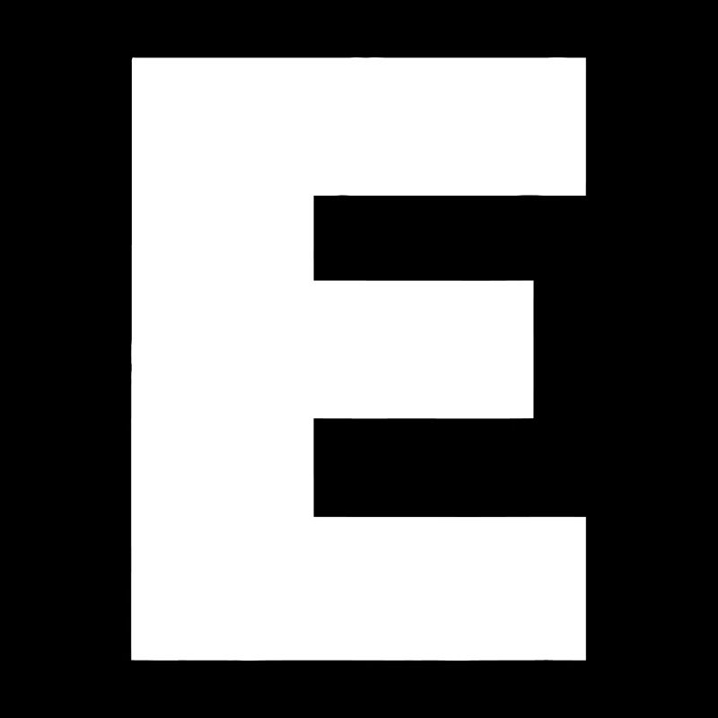 Letter E Capital Alphabet Monogram Initial