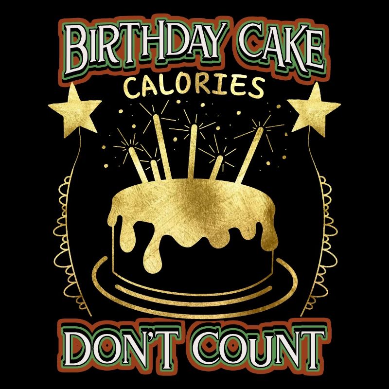 Birthday, funny saying with cake, pie
