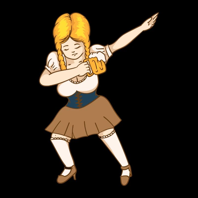 Dabbing Deutsch Dirndl Mädchen Bierkrug