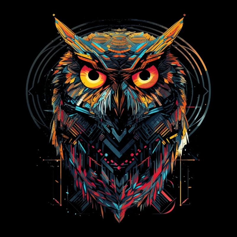 Eule Nachtvogel Vogel Tier Geschenk Kunst