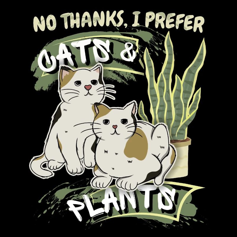 Chats et plantes, drôle de dicton ironique