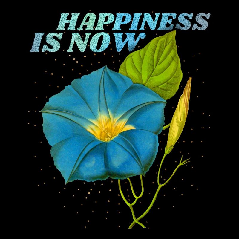 Motivation-Spruch vintage Prunkwinde Morning-Glory