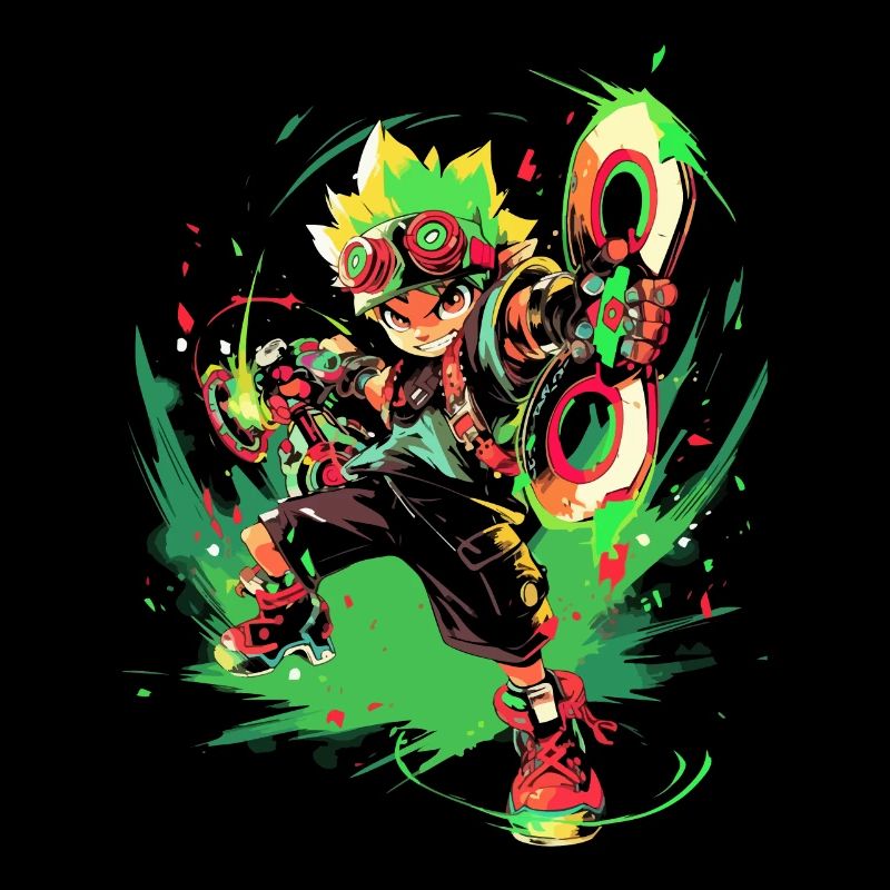 Forest Boy: Gaming Legend with Cool Flash Design