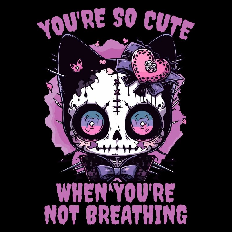 Pastel Goth Kawaii Katze Cute Not Breathing