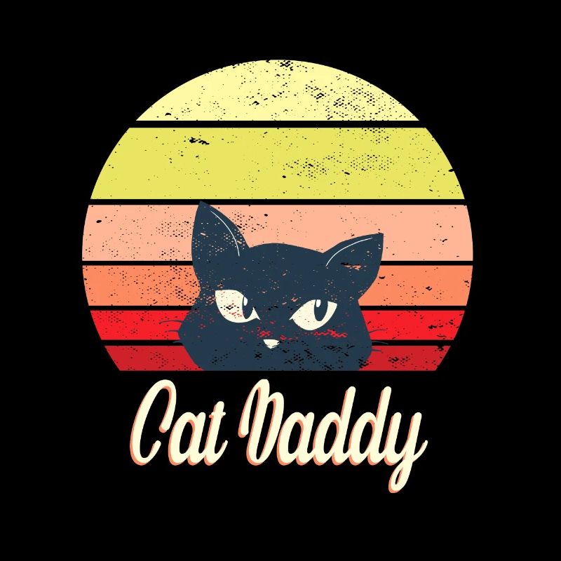 Retro Cat Dad Idée pour Cats Dad