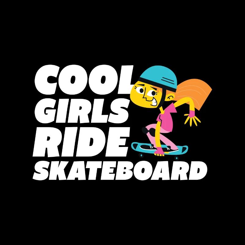 Les filles cool font du skateboard