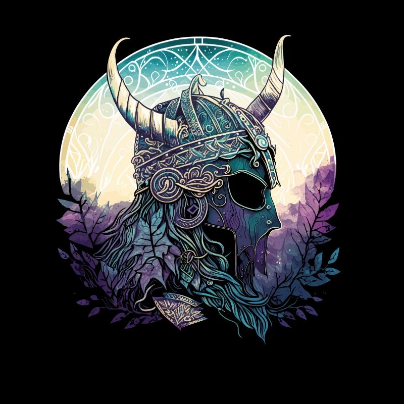 Wikingerhelm Runen Wikingerkrieger Nordische