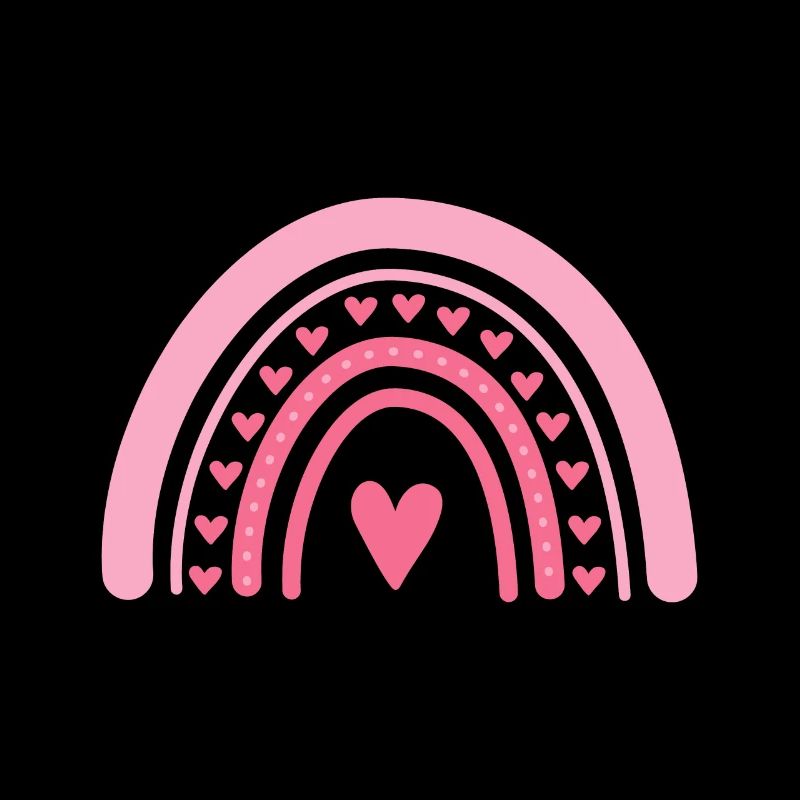 Mignon coeur arc-en-ciel Saint-Valentin Professeur