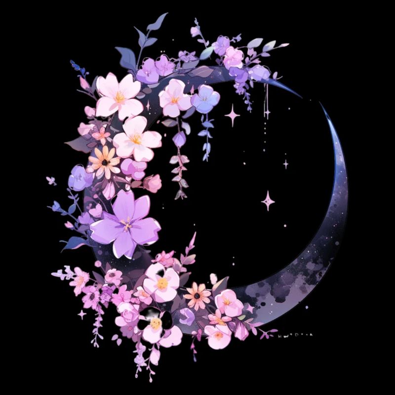 Lune violette Fleurs