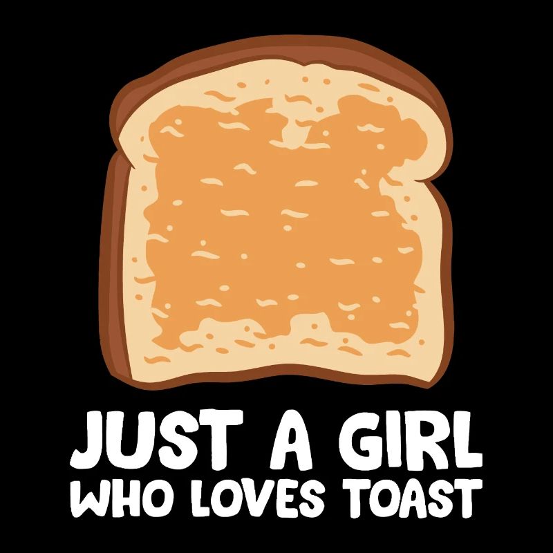 Nur ein Mädchen, das Toast liebt