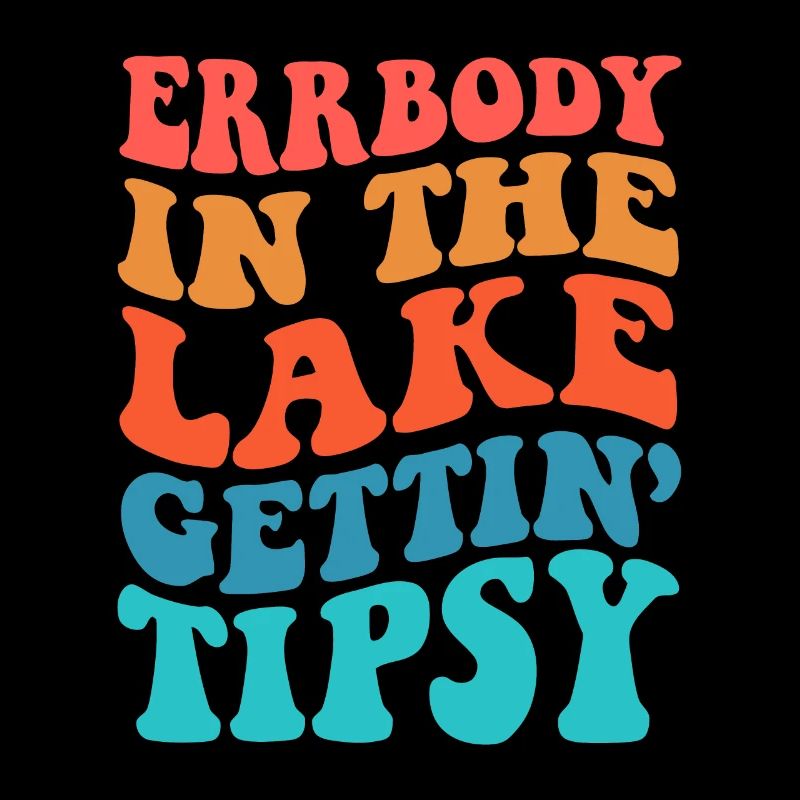 Jeder im See wird beschwipst retro groovy