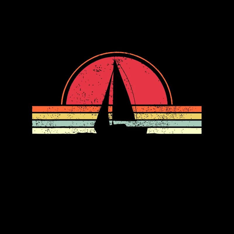 Segeln - Vintage Retro Segelboot Bootboot
