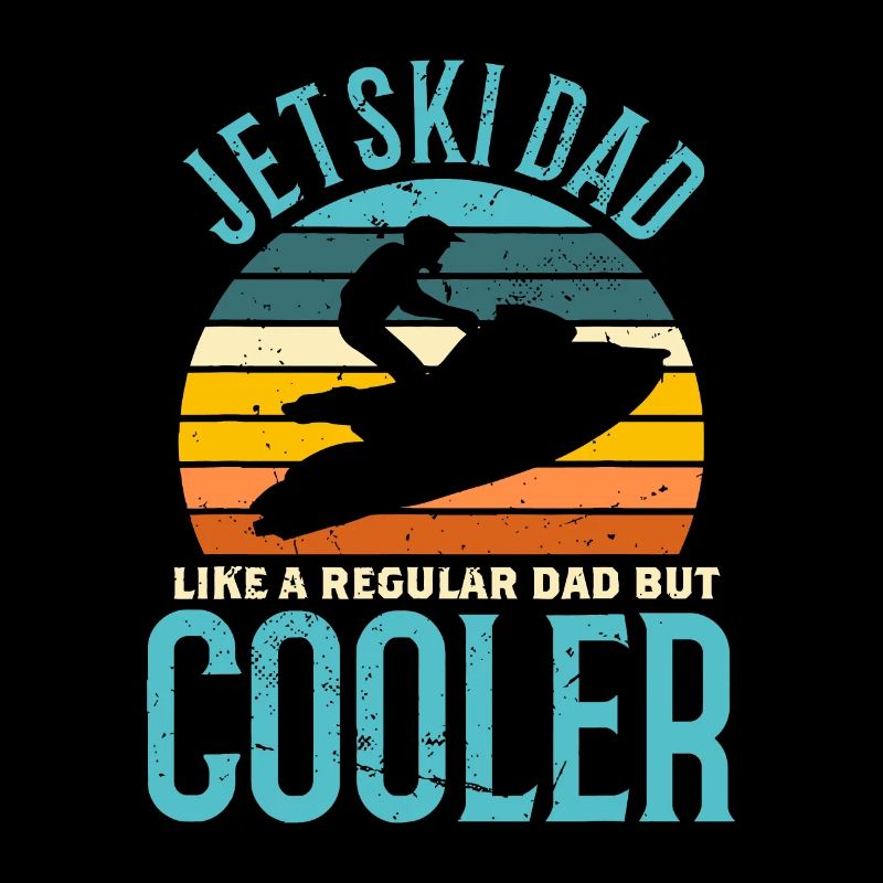 Vintage Retro Jet Ski Dad Like A Regular jetski