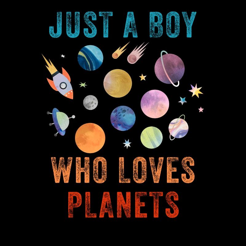 Nur ein Junge, der Planeten Sonnensystem liebt