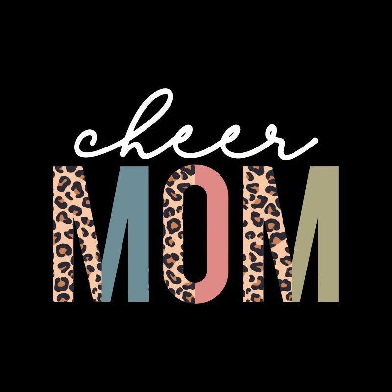 Cheer Mom Leopard Cheerleader Bleached Muttertag