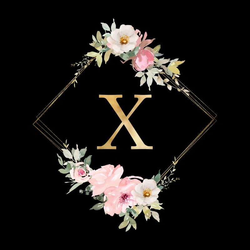 Customizable Monogram X Pastel Floral