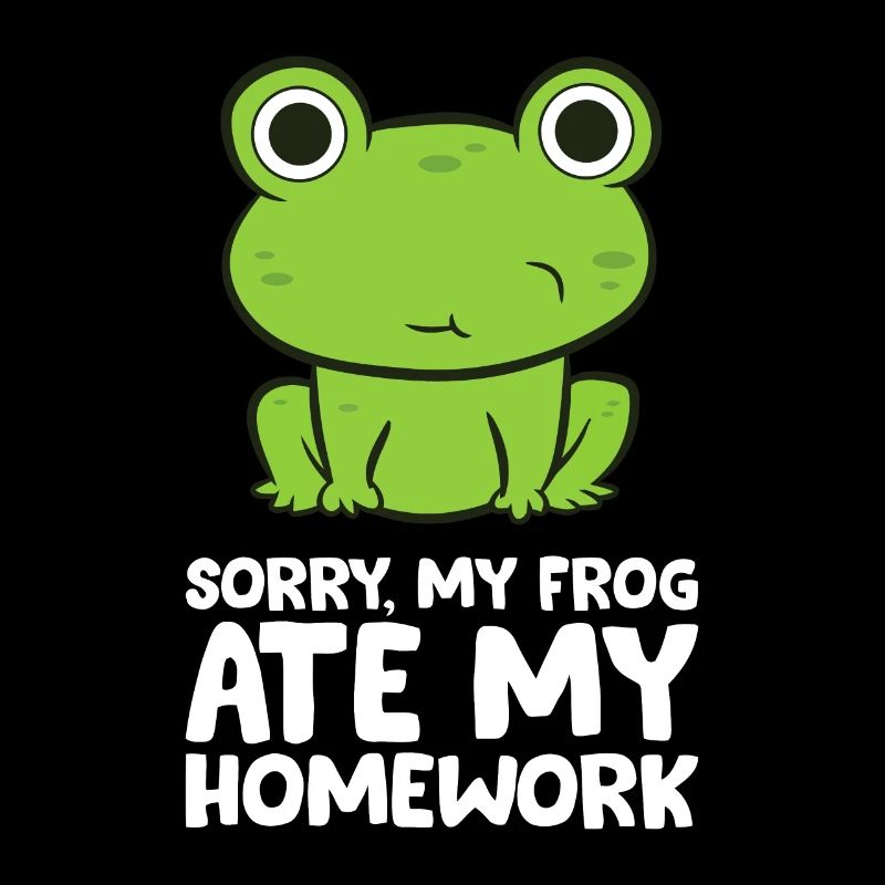 Devoirs de l’école des grenouilles Désolé ma grenouille a mangé mes devoirs