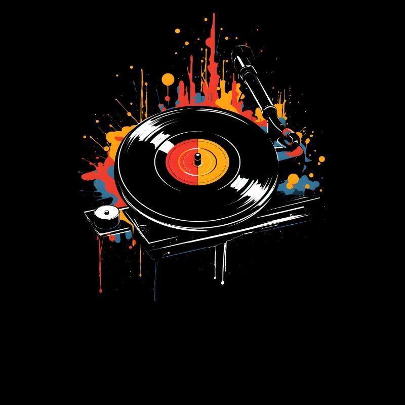 Vinyl Record DJ Turntble