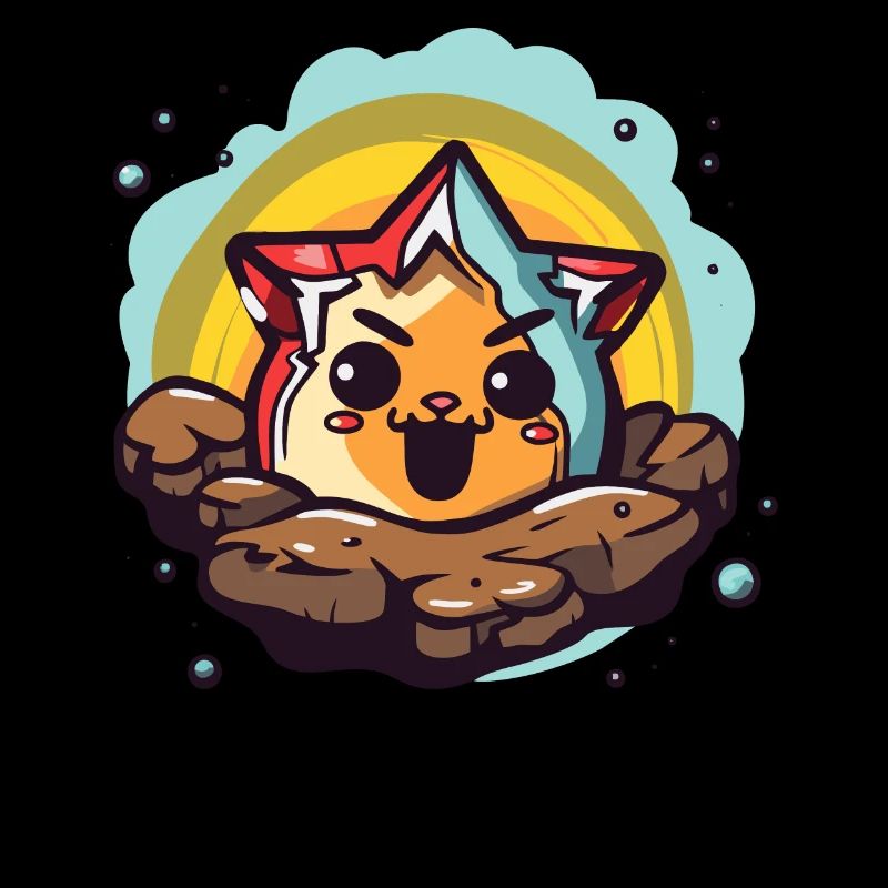 Cute cat and star