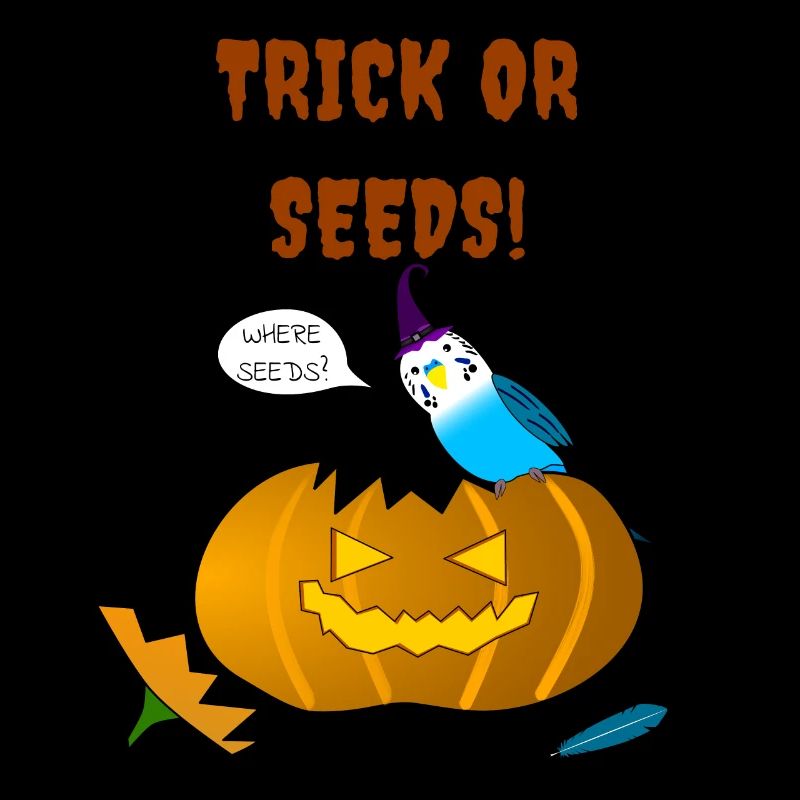 Wellensittich Halloween Trick oder Samen Sittich Vogel