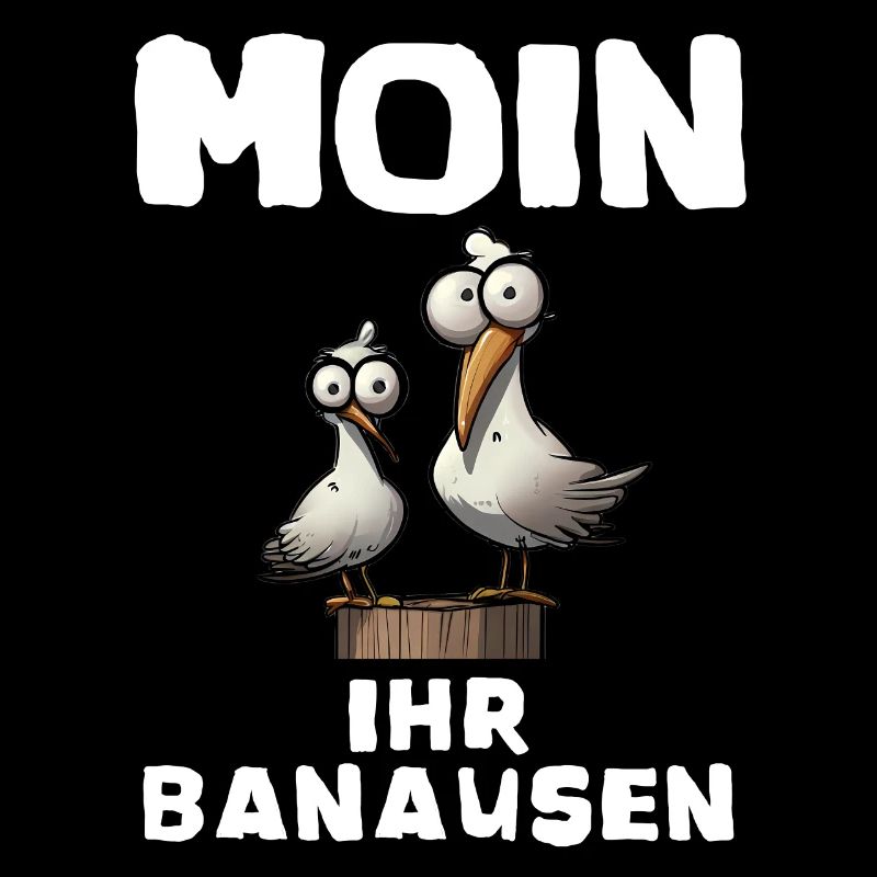 Möwe Geschenk Geschenkidee Spruch Moin Banausen