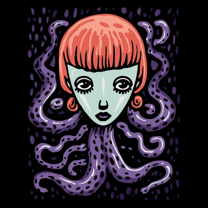 Ist das Kunst, das Oktopus Mädchen