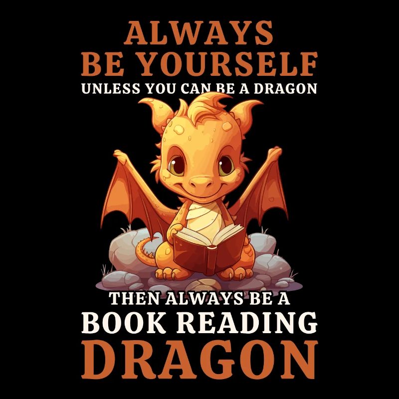 "Always Be Yourself" - Bücher lesen Gelber Drachen