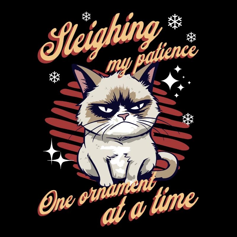 Chat en colère Noël Sarcastique Chat drôle Meme