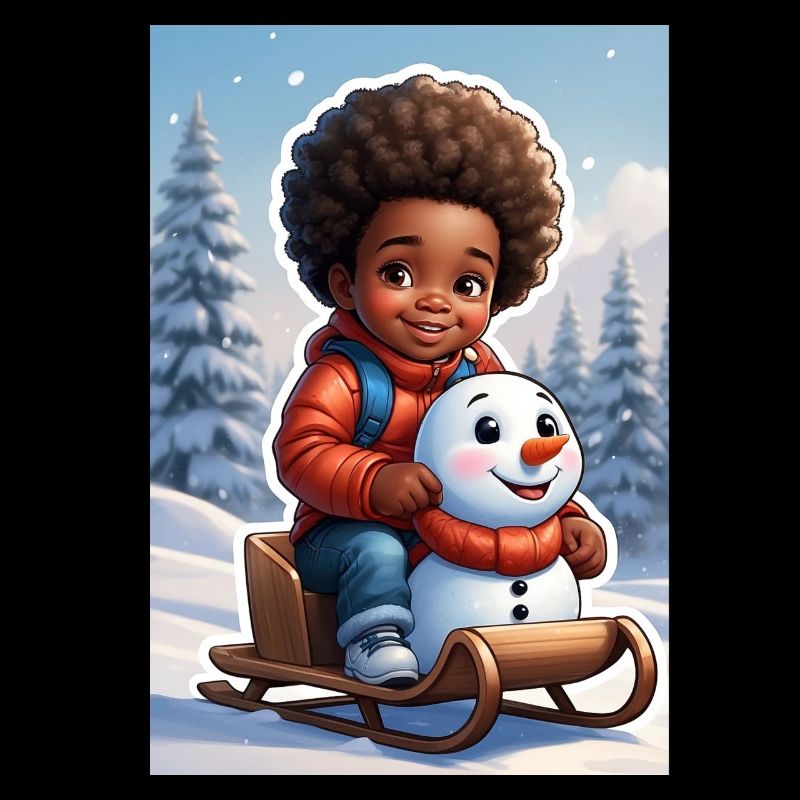 Winter Schneemann Kind
