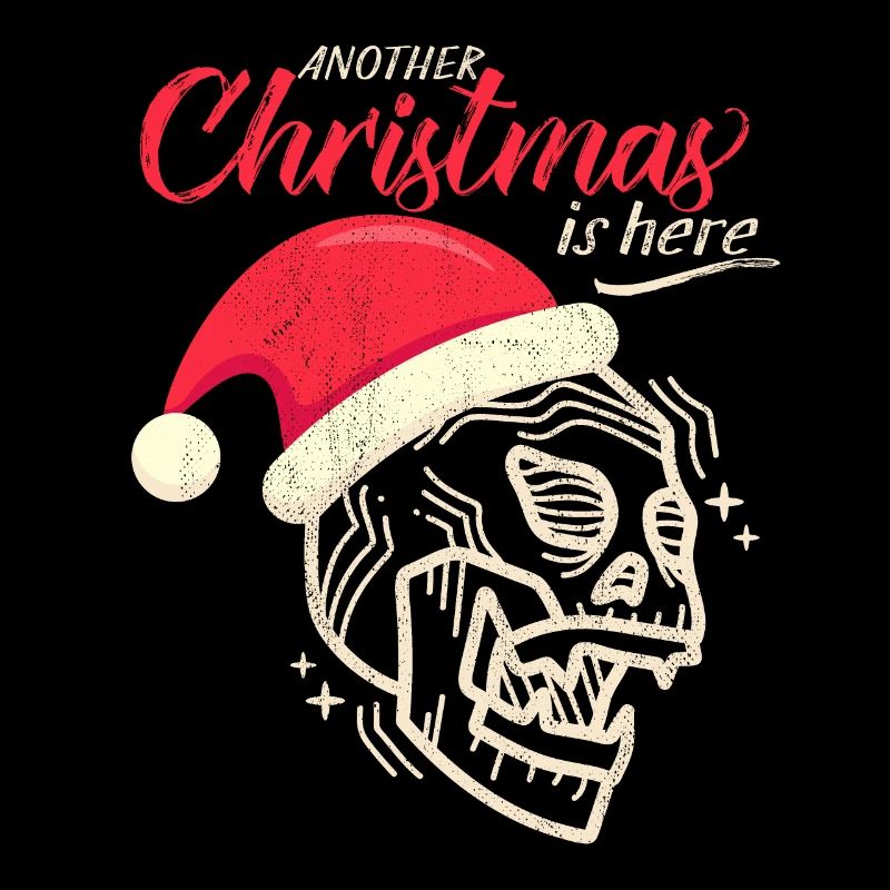 Weihnachten Totenkopf Skull, lustiger Spruch