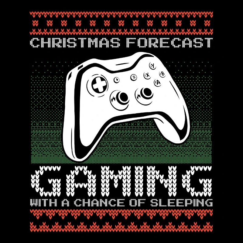 Funny Christmas Forecast Gaming Controller Ugly