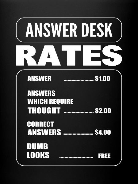 Answer Desk Rates Rezeptionist