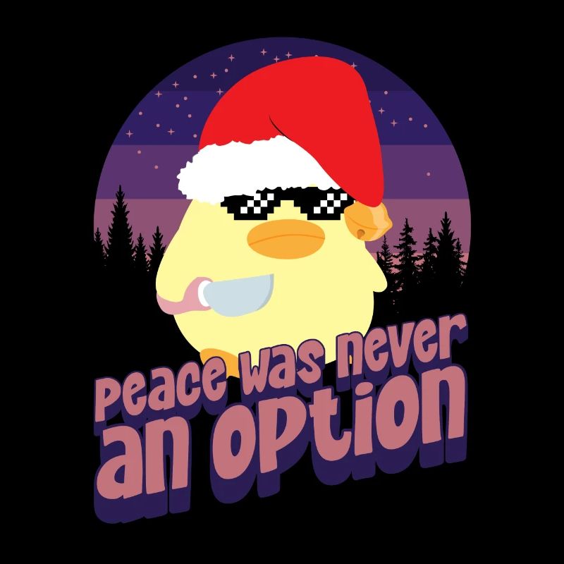 Peace Was Never An Option - Duck With Knife Meme