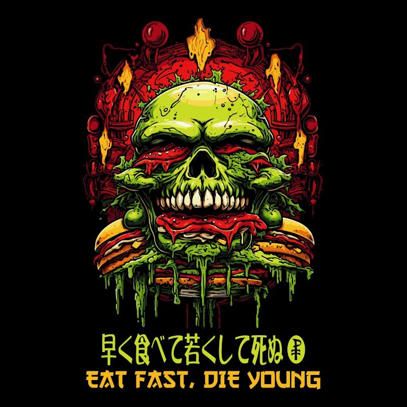 Horror Burger Skull: Eat Fast, Die Young