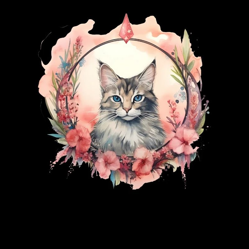 Manx Cat Boho Style, Chats d’amour