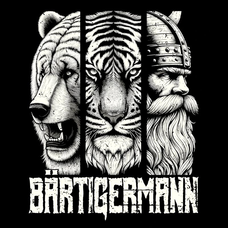 Bärtigermann Bär Tiger Mann Geschenk Bart