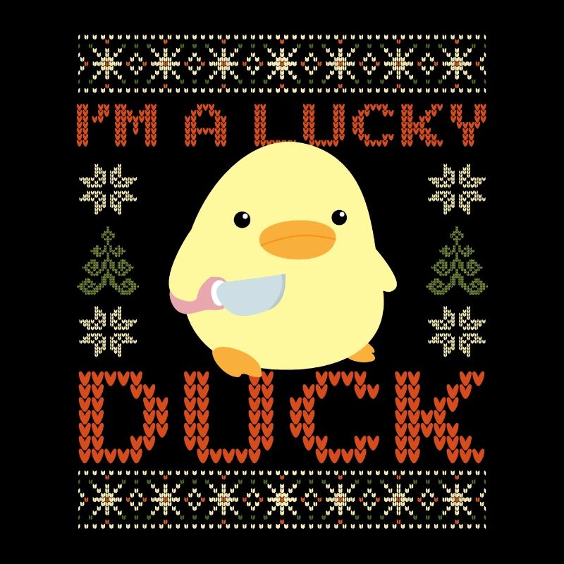 Ente mit Messer Meme - Lucky Duck Ugly Christmas