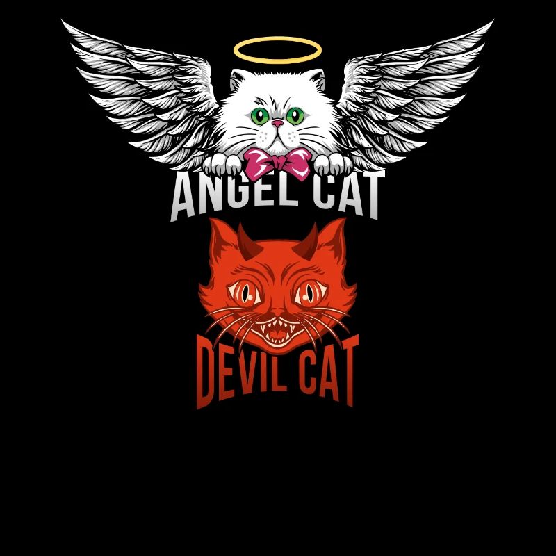 Angel Cat and Devil Cat T-Shirt