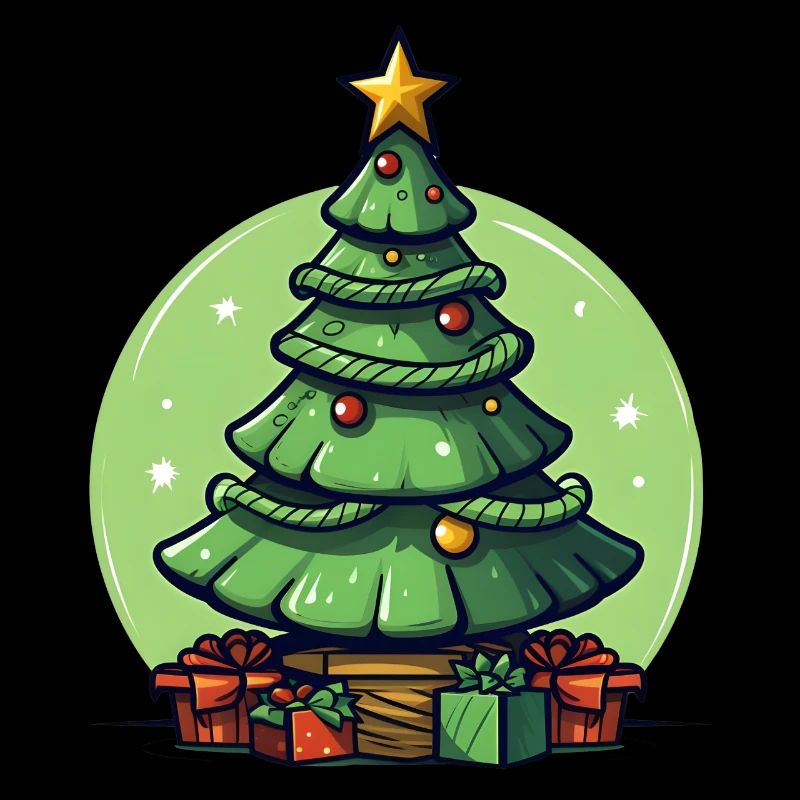 Tannenbaum oder Weihnachtsbaum an Weihnachten