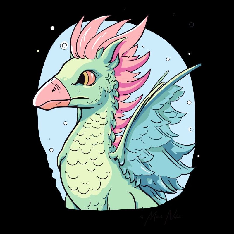 Un dragon aigle de dessin animé