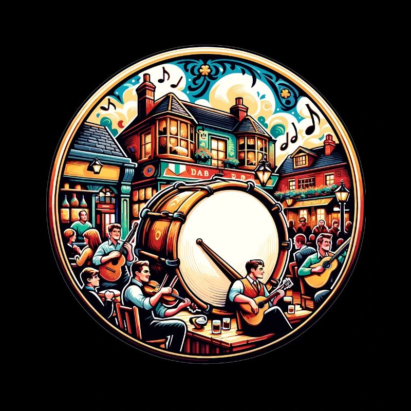 Bodhrán and Irish Pub Music Session